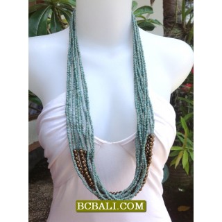 Long Strand Seed Bead Necklace Bali